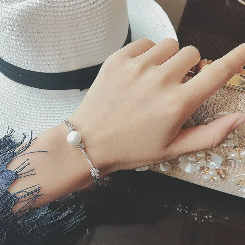 SWOUR New Fashion Wedding Gift Jewelry Chain Knot Pearl Design Cubic Zircon Crystal Bracelet For Women Pulseira Feminina S345
SWOUR New Fashion Wedding Gift Jewelry Chain Knot Pearl Design Cubic Zircon Crystal Bracelet For Women Pulseira Feminina S345