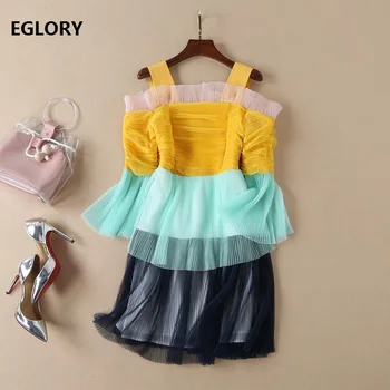 High Quality Strap Dress 2019 Spring Summer Party Club Sexy Dress Women Color Block Patchwork Flare Sleeve Princess Dress Sweet
High Quality Strap Dress 2019 Spring Summer Party Club Sexy Dress Women Color Block Patchwork Flare Sleeve Princess Dress Sweet
