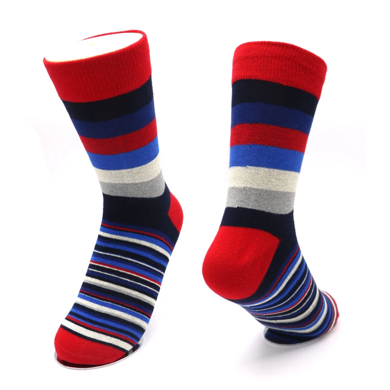 1Pair Comfortable Men's Sock Ankle Casual Colorful Striped Calcetines 3D Funny Socks For Men High Quality Hip Hop Socks Art 14
