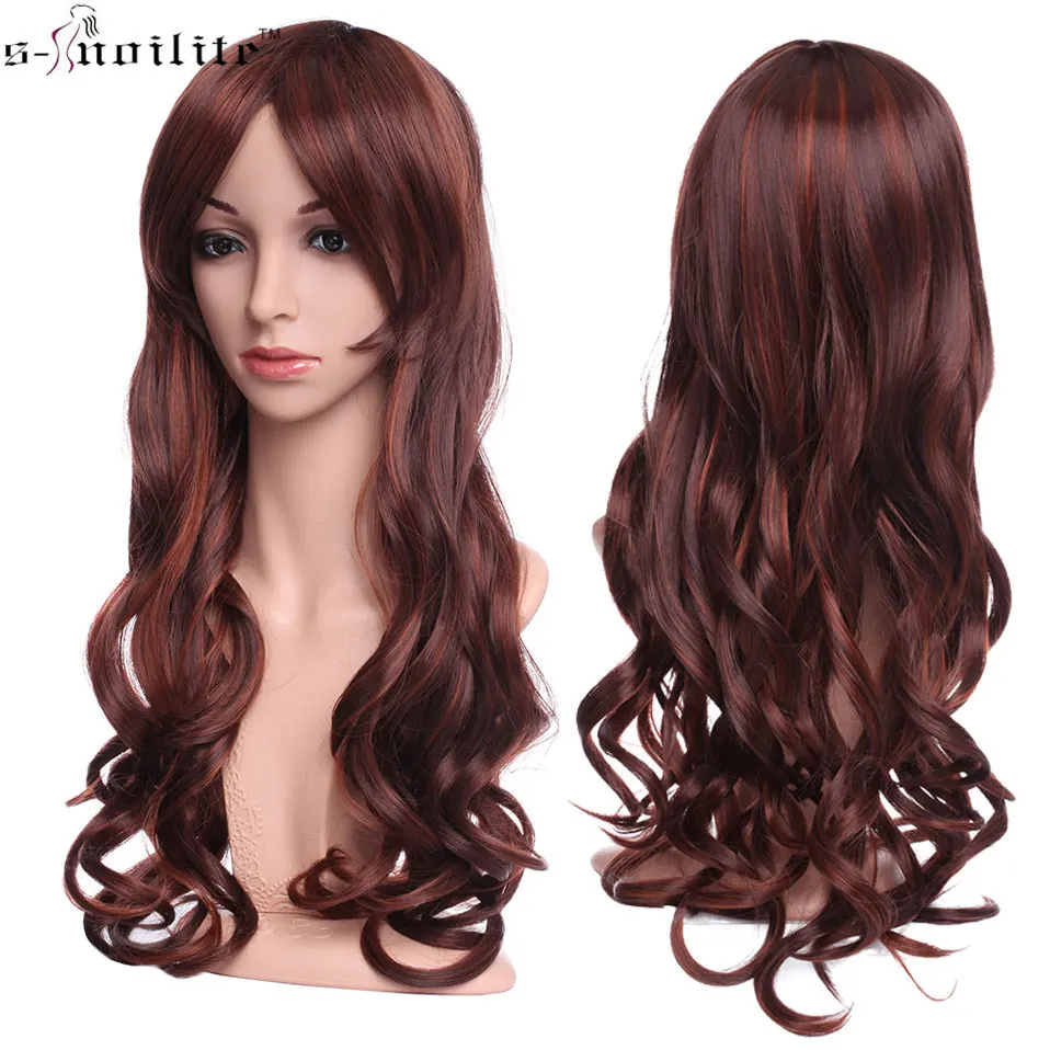 SNOILITE 20inch long synthetic hair wig brown Middle Part hairline women wig synthetic costume party wig for women
SNOILITE 20inch long synthetic hair wig brown Middle Part hairline women wig synthetic costume party wig for women