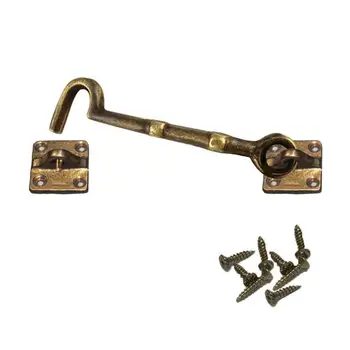 Door hatch hook, heavy duty antique brass shed door hook and eye door lock, sliding and double door
Door hatch hook, heavy duty antique brass shed door hook and eye door lock, sliding and double door