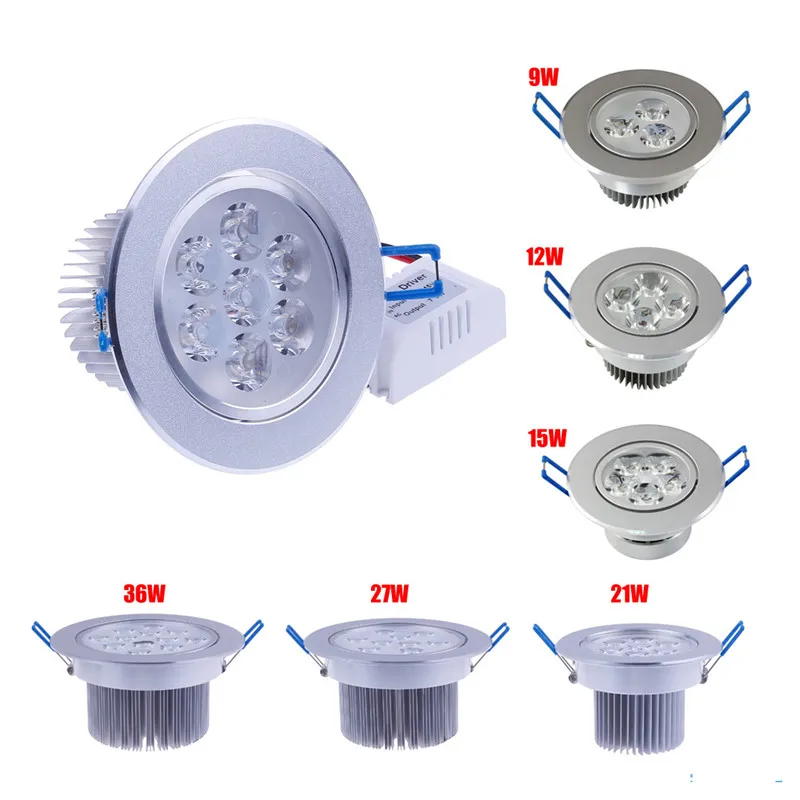 40X DHL Dimmable led downlight 9W 12W 15W 21W Recessed lighting lamp AC85-265V led cabinet bulb Spot light With LED Driver
40X DHL Dimmable led downlight 9W 12W 15W 21W Recessed lighting lamp AC85-265V led cabinet bulb Spot light With LED Driver