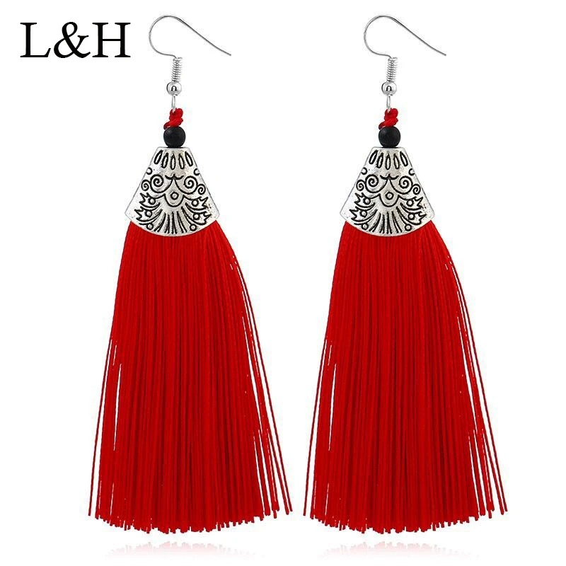 L&H 2018 Bohemia Handmade Long Tassel Earrings New Vintage Statement Elegant Drop Dangle Earrings For Women Fashion Ear Jewelry
L&H 2018 Bohemia Handmade Long Tassel Earrings New Vintage Statement Elegant Drop Dangle Earrings For Women Fashion Ear Jewelry