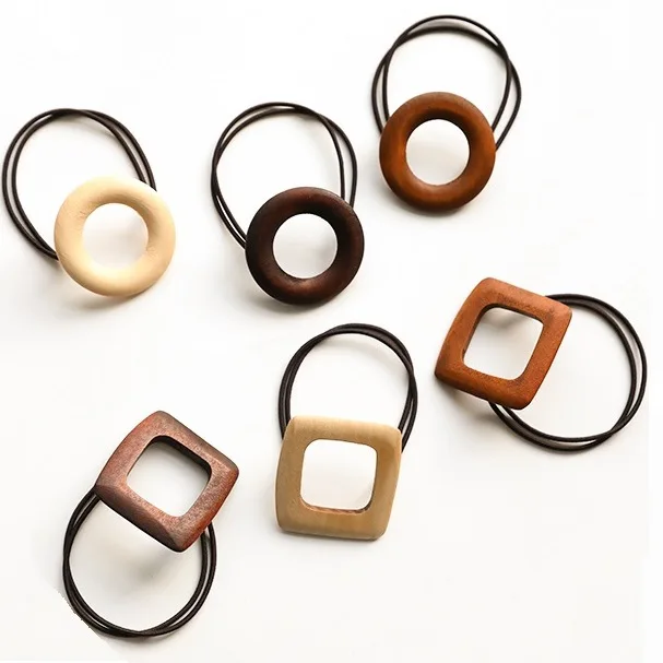 Chic retro round wooden hair ring hair head rope Buddha square geometric rubber band hair accessories G0331
Chic retro round wooden hair ring hair head rope Buddha square geometric rubber band hair accessories G0331