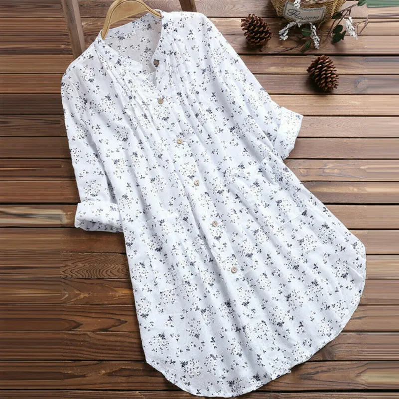 Женская блузка с цветочным принтом размера плюс летнее пляжное платье v-образным