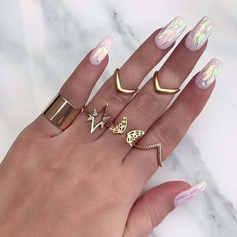 Tocona 7pc/set Boho Butterfly Design Geometric Rings Set for Women Knuckle Midi Rings Wedding Bands Statement Jewelry 4285
Tocona 7pc/set Boho Butterfly Design Geometric Rings Set for Women Knuckle Midi Rings Wedding Bands Statement Jewelry 4285