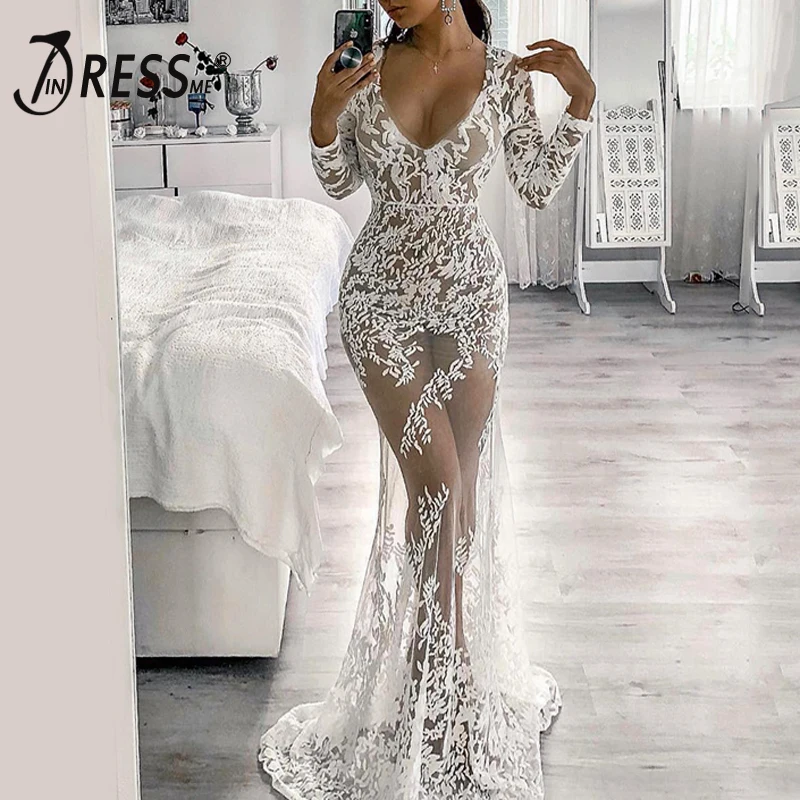 INDRESSME Sexy Deep V Lace Floral Party Mesh Dress Elegant Solid Pleated Floor Length Women Mermaid Bandage Dress Vestidos New
INDRESSME Sexy Deep V Lace Floral Party Mesh Dress Elegant Solid Pleated Floor Length Women Mermaid Bandage Dress Vestidos New