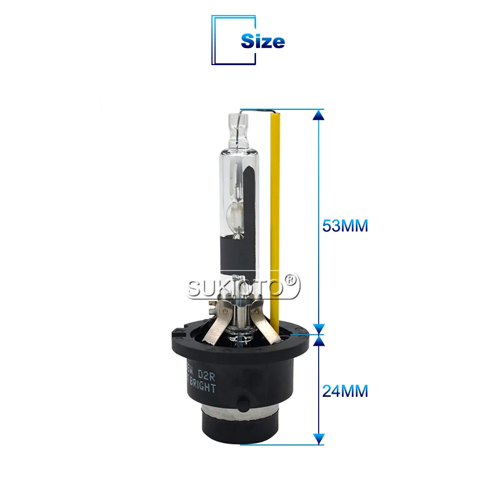 SUKIOTO 2PCS Fast Bright 55W D4S D2S Xenon HID Bulb D2R D4R 5500K Car headlamp for D2 D4 ballast D5DV00829000 1307329087 LAD5GL (6)