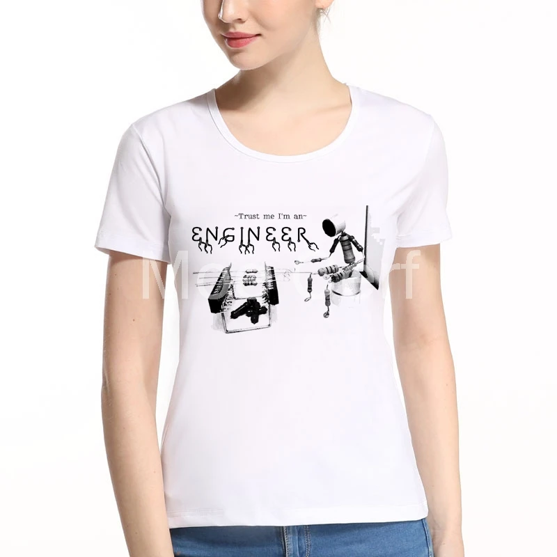 Trust Me I Am An Engineer T Shirt Electronics Robot Grilled Sausage Design Women Tops New Funny Pattern Print Tee Shirt L8-A-29
Trust Me I Am An Engineer T Shirt Electronics Robot Grilled Sausage Design Women Tops New Funny Pattern Print Tee Shirt L8-A-29