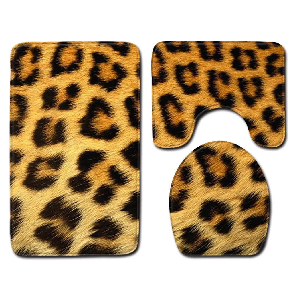Bathroom Mat Set Non-Slip Fish Scale Bath Kitchen Carpet Doormats Decor Leopard zebra pattern print 3Pcs/set #K2
Bathroom Mat Set Non-Slip Fish Scale Bath Kitchen Carpet Doormats Decor Leopard zebra pattern print 3Pcs/set #K2