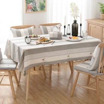 DUNXDECO Tablecloth Table Cover Fabric Poly Cotton Blend Modern Simple Gray Stripe Nordic Deer Embroidery Mesa Party Room Decor
DUNXDECO Tablecloth Table Cover Fabric Poly Cotton Blend Modern Simple Gray Stripe Nordic Deer Embroidery Mesa Party Room Decor