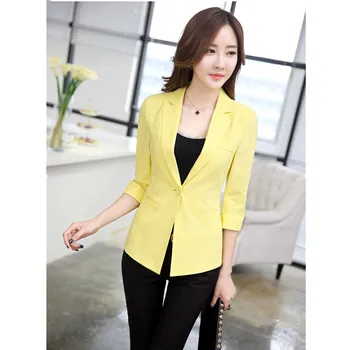 Customized new hot fashion casual seven-point sleeve single button suit jacket female business formal solid color blazer
Customized new hot fashion casual seven-point sleeve single button suit jacket female business formal solid color blazer