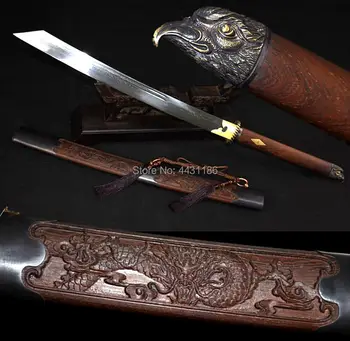 Chinese WuShu Broad Knife Qing Dynasty Imperial Guards For Battle Dao Sword Sharp Folded Steel Blade/Dragon Scabbard
Chinese WuShu Broad Knife Qing Dynasty Imperial Guards For Battle Dao Sword Sharp Folded Steel Blade/Dragon Scabbard