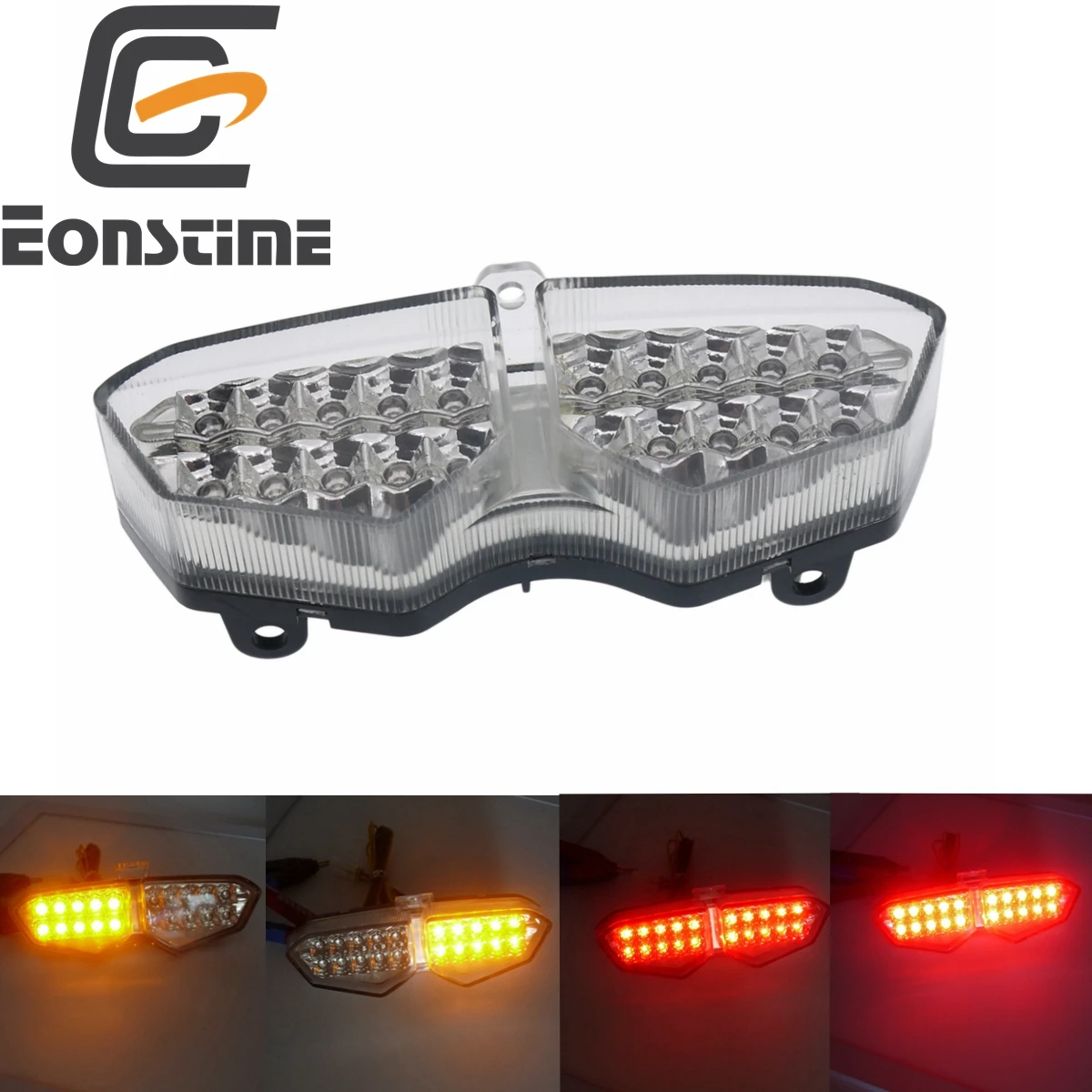 Eonstime Motorcycle Tail Light Integrated Turn Signals Brake Lamp For Yamaha YZF R6 R6S 2003 2004 2005 Motorbike Tail Turn