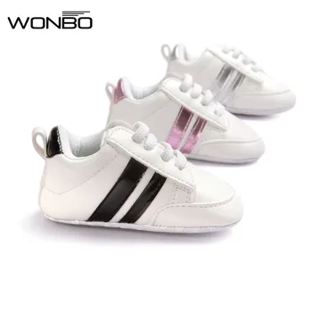 WONBO Soft Bottom Sneakers Baby Boys Girls First Walkers