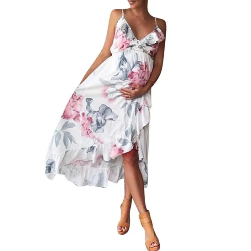 Summer 2019 Floral Print Maternity Dresses Women Sexy V-Neck Ruffles Long Boho Dress Clothes For Pregnant Women Hamile Elbise 2J
Summer 2019 Floral Print Maternity Dresses Women Sexy V-Neck Ruffles Long Boho Dress Clothes For Pregnant Women Hamile Elbise 2J