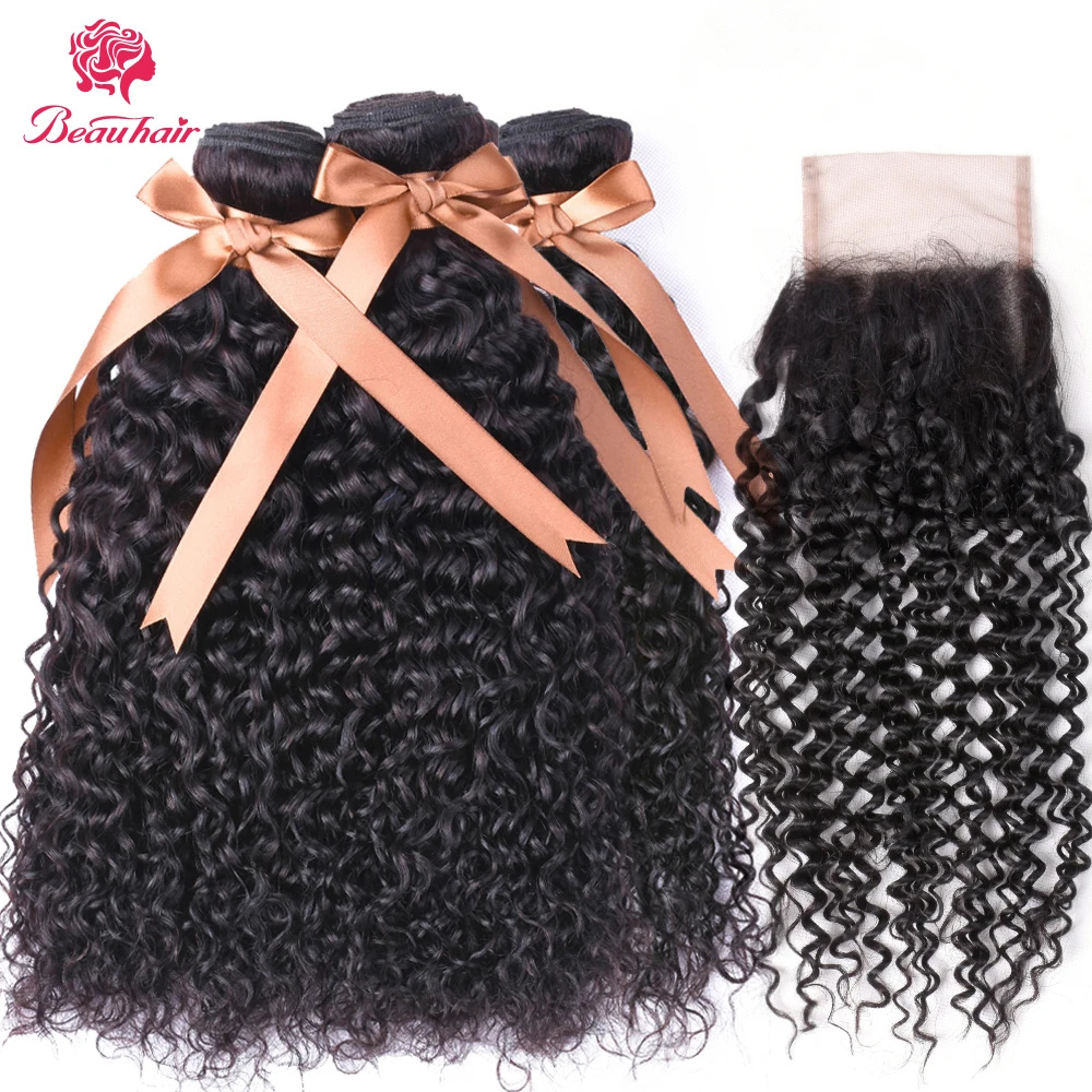 Beau Hair Malaysian Kinky Curly Non Remy Hair 2/3 Bundles With 4*4 Lace Closure Human Hair Bundles With Closure Free Shipping
Beau Hair Malaysian Kinky Curly Non Remy Hair 2/3 Bundles With 4*4 Lace Closure Human Hair Bundles With Closure Free Shipping