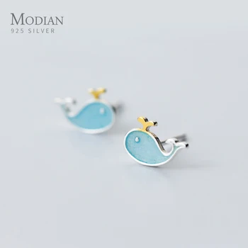 Modian Tiny Enamel Dolphin Jewelry For Women 925 Sterling Silver Animal Whale Cute Stud Earrings Korean Female Silver Earring
Modian Tiny Enamel Dolphin Jewelry For Women 925 Sterling Silver Animal Whale Cute Stud Earrings Korean Female Silver Earring