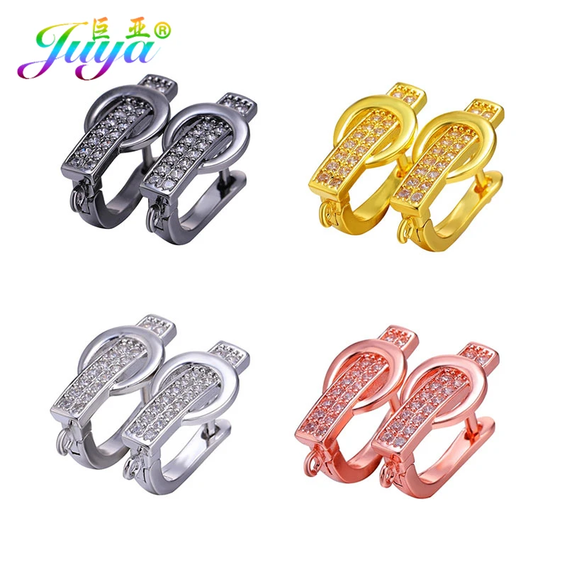Juya Handmade Earring Hooks Gold/Silver Color Creative Fastener Leverback Earwire Handicraft Accessories For Earrings Making | Украшения и