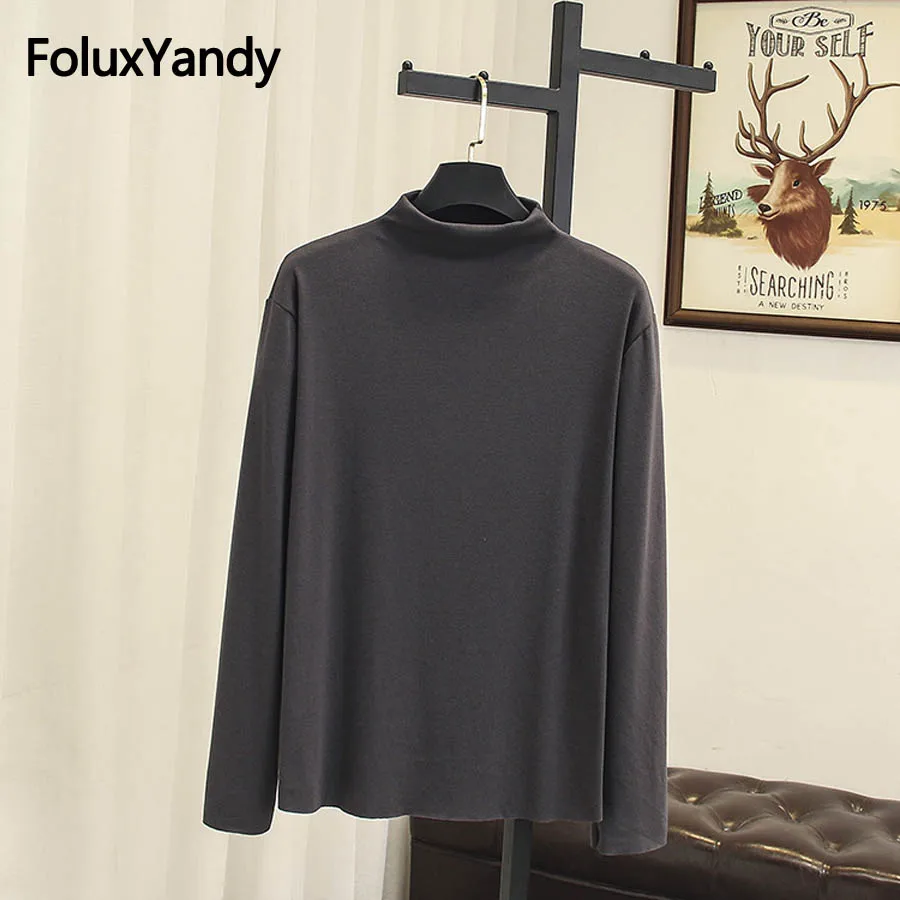 2018 Autumn Tops Plus Size Women Long Sleeve T-shirts Casual Knitting Turtleneck Tops Gray Brown Black SWM1031
2018 Autumn Tops Plus Size Women Long Sleeve T-shirts Casual Knitting Turtleneck Tops Gray Brown Black SWM1031