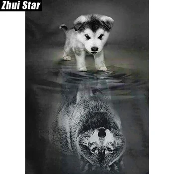 Zhui Star Full Square Drill 5D DIY Diamond Painting "dog to wolf" 3D Embroidery set Cross Stitch Mosaic Decor gift VIP
Zhui Star Full Square Drill 5D DIY Diamond Painting "dog to wolf" 3D Embroidery set Cross Stitch Mosaic Decor gift VIP