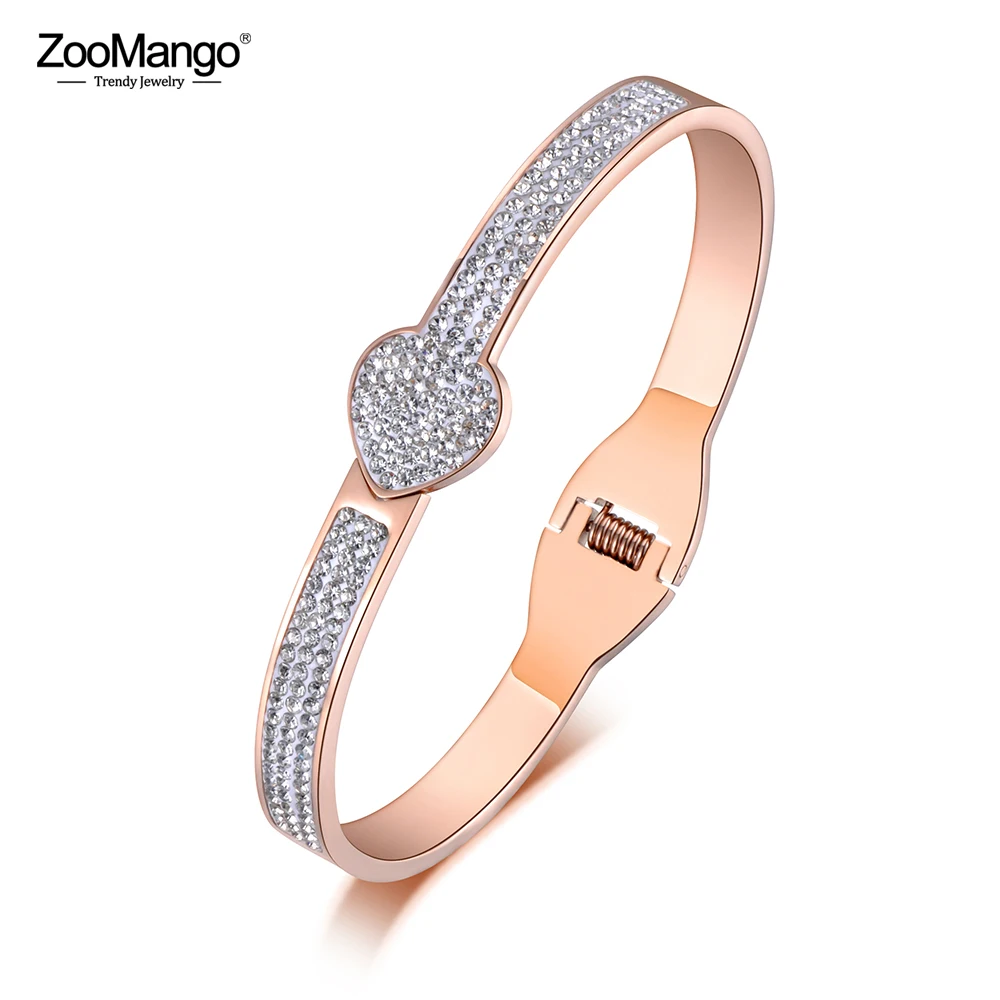 ZooMango Fashion Shining Stainless Steel Cuff Bracelet Jewelry For Women Girls Rhinestone Heart Lover Bracelets Bangles ZB19007
ZooMango Fashion Shining Stainless Steel Cuff Bracelet Jewelry For Women Girls Rhinestone Heart Lover Bracelets Bangles ZB19007