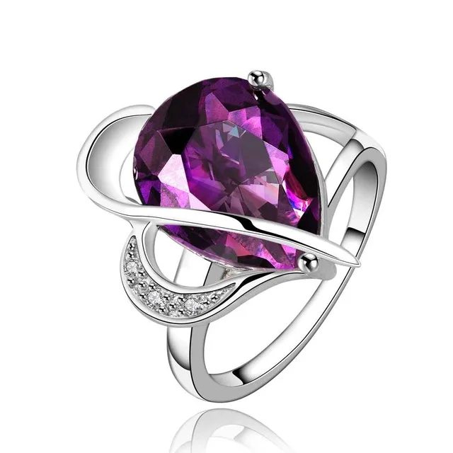 Personality Fashion OL Woman Girl Party Wedding Gift AAA Zircon party engagement wedding ring shine purple ston 925 Silver Ring
Personality Fashion OL Woman Girl Party Wedding Gift AAA Zircon party engagement wedding ring shine purple ston 925 Silver Ring