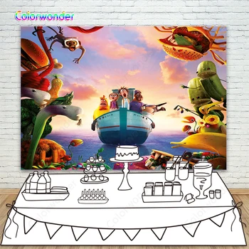 Fairy Tale World Flint Sam with Their Friends on the Ship Background Photography Magic Food World Backdrops for Photo Booth Prop
Fairy Tale World Flint Sam with Their Friends on the Ship Background Photography Magic Food World Backdrops for Photo Booth Prop