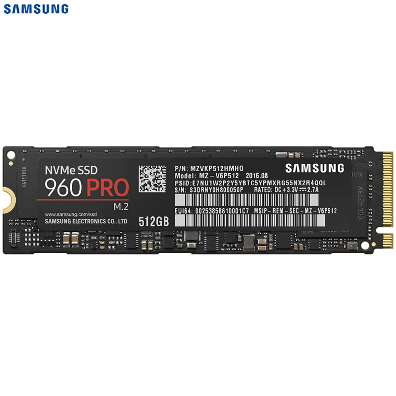 SAMSUNG 960 PRO 512G M.2 NVMe Solid State Drives PCIe Gen3.0 x4 M.2(2280)SSD For Laptop Desktop
SAMSUNG 960 PRO 512G M.2 NVMe Solid State Drives PCIe Gen3.0 x4 M.2(2280)SSD For Laptop Desktop