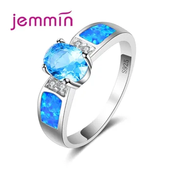 Brand Jewelry Blue 925 Sterling Silver Finger Ring Fire Opal Promise Ring for Women Femme Best Special Gift
Brand Jewelry Blue 925 Sterling Silver Finger Ring Fire Opal Promise Ring for Women Femme Best Special Gift