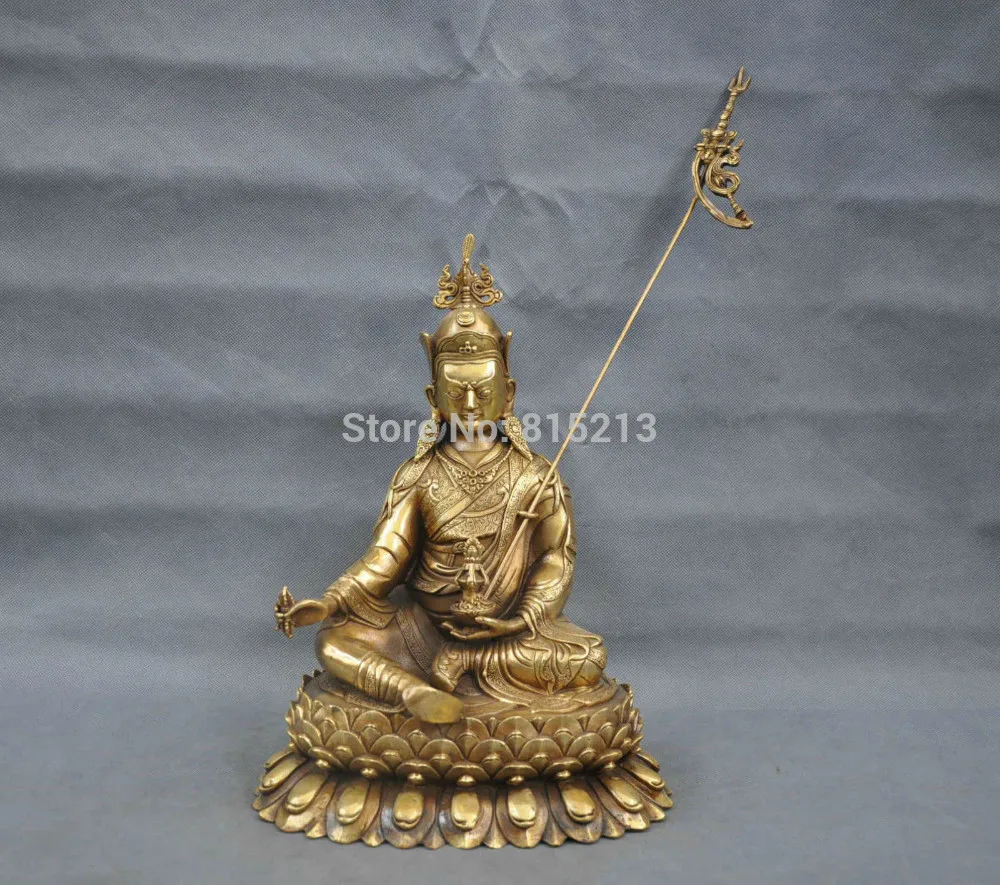 bi0011725 13"Tibetan Buddhism Fane Bronze gilded Padmasambhava bodhisattva Buddha Statue
bi0011725 13"Tibetan Buddhism Fane Bronze gilded Padmasambhava bodhisattva Buddha Statue
