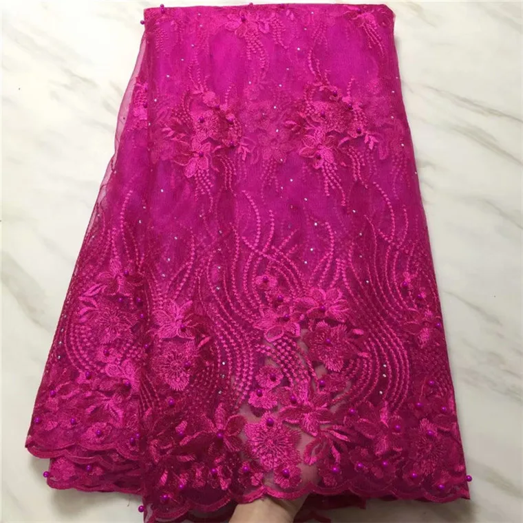 Royal Blue 2019 New African Lace Fabric with bead High Quality stone French Net Wedding Nigeria Embroidered Party Dress magenta
Royal Blue 2019 New African Lace Fabric with bead High Quality stone French Net Wedding Nigeria Embroidered Party Dress magenta