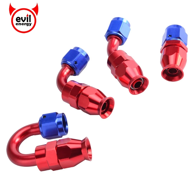 evil energy AN6 Swivel PTFE Teflon Hose End Fitting Straight 45 90 180 Degree Teflon Oil Fuel Line Aluminum Hose Ends PTFE Hose
evil energy AN6 Swivel PTFE Teflon Hose End Fitting Straight 45 90 180 Degree Teflon Oil Fuel Line Aluminum Hose Ends PTFE Hose