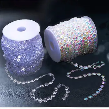 30m Iridescent Octagonal Acrylic Beads Strand Line Chain Diamond Crystal Garland Wedding Decoration Festive Party DIY Supplies
30m Iridescent Octagonal Acrylic Beads Strand Line Chain Diamond Crystal Garland Wedding Decoration Festive Party DIY Supplies