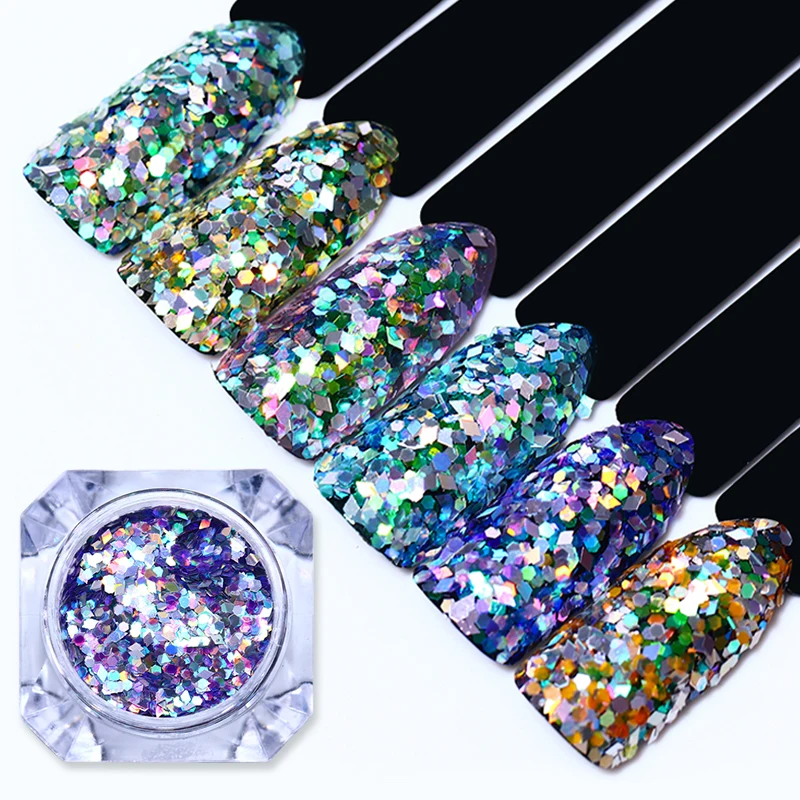 Holographic Nail Sequins Laser Rhombus Hexagon Iridescent Flakies Mixed Size Hexagon Paillette Manicure Decoration for Nails
Holographic Nail Sequins Laser Rhombus Hexagon Iridescent Flakies Mixed Size Hexagon Paillette Manicure Decoration for Nails