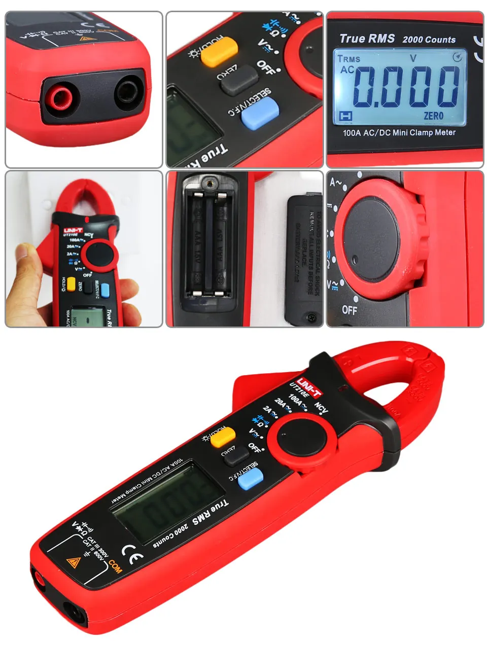 UNI-T UT210E True RMS Mini Digital Clamp Meters AC/DC Current Voltage Auto Range VFC Capacitance Non Contact Multimeter Diode
UNI-T UT210E True RMS Mini Digital Clamp Meters AC/DC Current Voltage Auto Range VFC Capacitance Non Contact Multimeter Diode