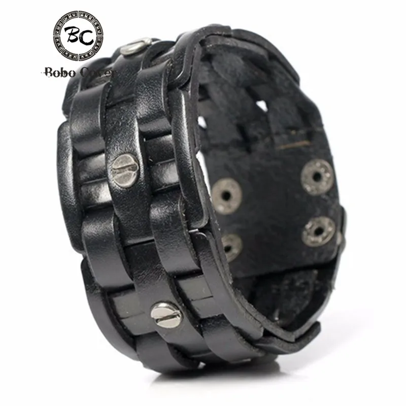 Bobo Cover 2017 New Arrivel Hand-woven Bandage Charm Men's Bracelets Popular Simple Mosaic Wrap Black Leather Bracelets
Bobo Cover 2017 New Arrivel Hand-woven Bandage Charm Men's Bracelets Popular Simple Mosaic Wrap Black Leather Bracelets