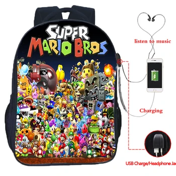 Men Women Boys Girls Super Mario School Mochila Beautiful USB Charging Backpack Fashion Back to College Rucksack for Teens Men
Men Women Boys Girls Super Mario School Mochila Beautiful USB Charging Backpack Fashion Back to College Rucksack for Teens Men