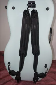 Black Rotary cello case strap shoulder straps mountaineering buckle rubber sponge double protection
Black Rotary cello case strap shoulder straps mountaineering buckle rubber sponge double protection