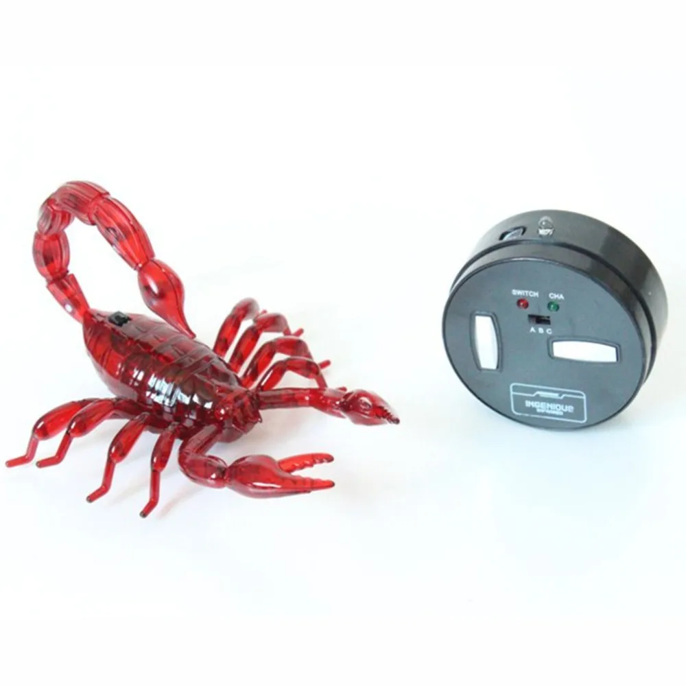 Infrared Remote Control Realistic Fake Mock Scorpion with 360 degrees Rotation RC Prank Insect Bugs for Joke Scary Trick Toy Kid 
Infrared Remote Control Realistic Fake Mock Scorpion with 360 degrees Rotation RC Prank Insect Bugs for Joke Scary Trick Toy Kid