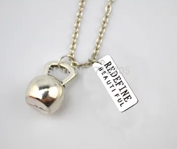 New product Fitness Weightlifting jewelry 10pcs kettlebell with Redefine Beautiful sports Gym necklaces
New product Fitness Weightlifting jewelry 10pcs kettlebell with Redefine Beautiful sports Gym necklaces