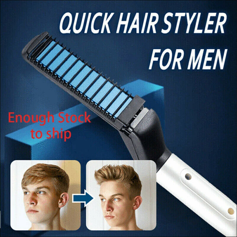 Multifunctional Hair Comb Curling Styling Tools Electric Beard Iron Straightener Hair Curler Comb Quick Hair Styler For Men
Multifunctional Hair Comb Curling Styling Tools Electric Beard Iron Straightener Hair Curler Comb Quick Hair Styler For Men
