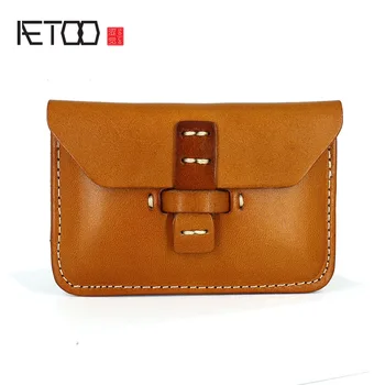 AETOO Original card package vegetable tanned leather handmade business card package men leather retro mini wallet small wallet g
AETOO Original card package vegetable tanned leather handmade business card package men leather retro mini wallet small wallet g
