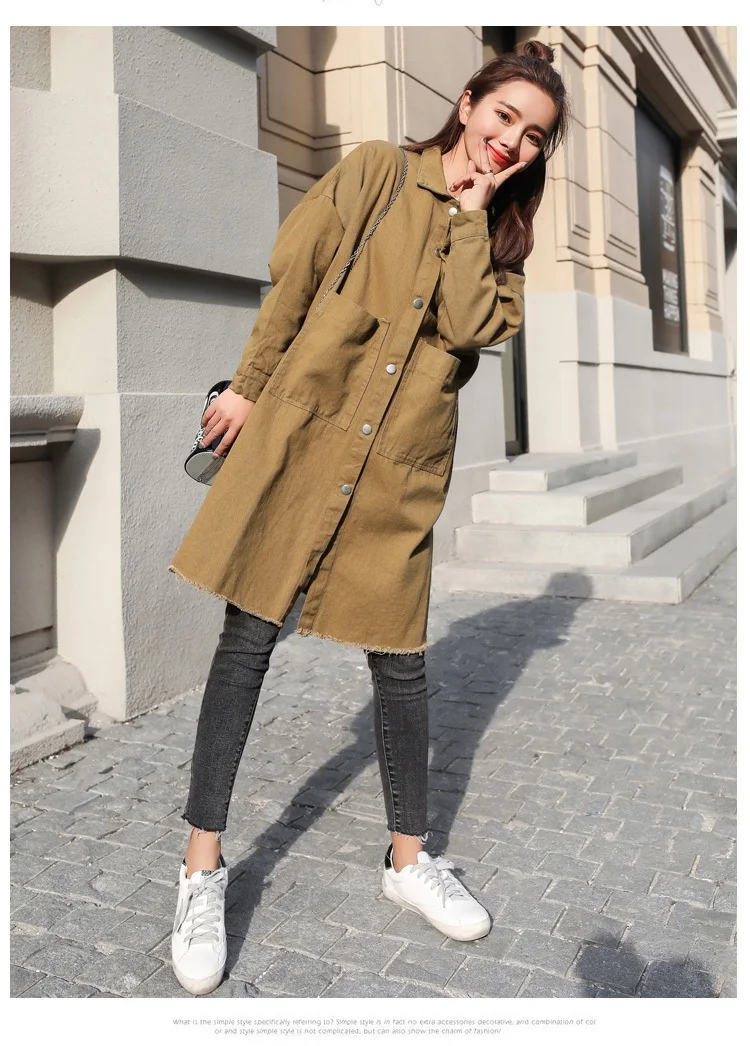 Fashion Casual Trench for Women Full Sleeve Single Breasted European Trench Coats Turn-down Collar Designer Wind Breaker
Fashion Casual Trench for Women Full Sleeve Single Breasted European Trench Coats Turn-down Collar Designer Wind Breaker