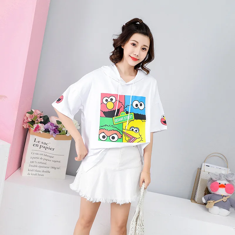 2019 Summer New Oversize Women Hooded T-shirt Harajuku Style Cartoon Short Sleeves Loose Casual Tops Plus Size Free Shipping
2019 Summer New Oversize Women Hooded T-shirt Harajuku Style Cartoon Short Sleeves Loose Casual Tops Plus Size Free Shipping
