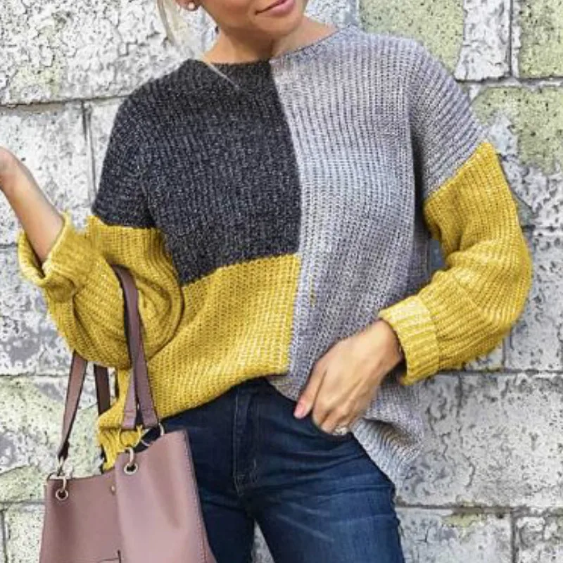 2019 Fashion Long Sleeve Yellow Gray Patchwork Knitted Shirt Top Streetwear Long Sleeve Shirt Women Korean Women Blouse Shirt
2019 Fashion Long Sleeve Yellow Gray Patchwork Knitted Shirt Top Streetwear Long Sleeve Shirt Women Korean Women Blouse Shirt