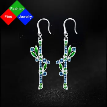 Red Trees Fine Jewelry Real 925 Sterling Silver Crystal Enamel Long Bamboo Stud Earrings For Women Party Gift Accessories 
Red Trees Fine Jewelry Real 925 Sterling Silver Crystal Enamel Long Bamboo Stud Earrings For Women Party Gift Accessories