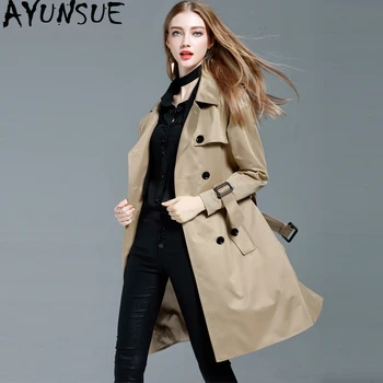 AYUNSUE Women's Windbreaker Fashion Spring Trench Coat for Women Korean Overcoat Long Coat Womens Windbreakers Abrigo Mujer 1080
AYUNSUE Women's Windbreaker Fashion Spring Trench Coat for Women Korean Overcoat Long Coat Womens Windbreakers Abrigo Mujer 1080