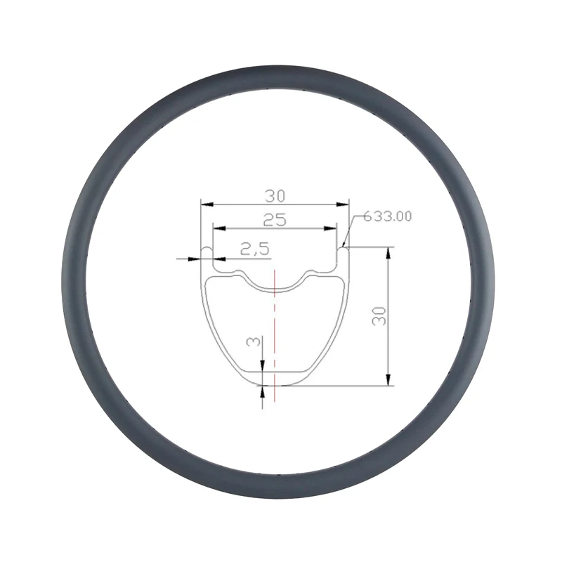 

29er MTB XC race clincher tubeless 30mm x 30mm deep hookless carbon rim cross country mountain bike wheel UD 3K 12K matte glossy