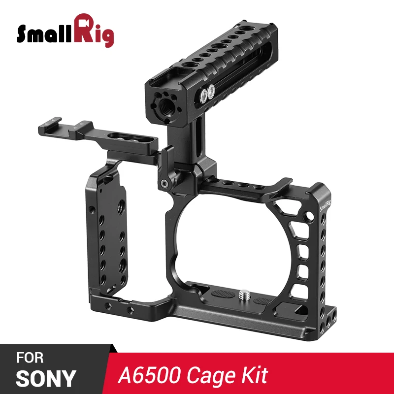 SmallRig A6500 Camera Advanced Cage Kit for Sony A6500 WithTop Handle Cold Shoe Mount fr Microphone Flash Light DIY Options 2081
SmallRig A6500 Camera Advanced Cage Kit for Sony A6500 WithTop Handle Cold Shoe Mount fr Microphone Flash Light DIY Options 2081